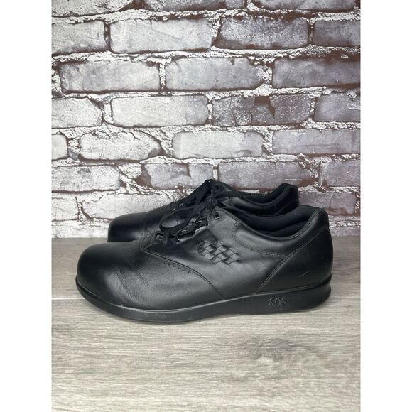 SAS Shoes Free Time Lace Casual Walking Sneakers Black Leather Men 12 W3 US/45EU - Picture 12 of 16